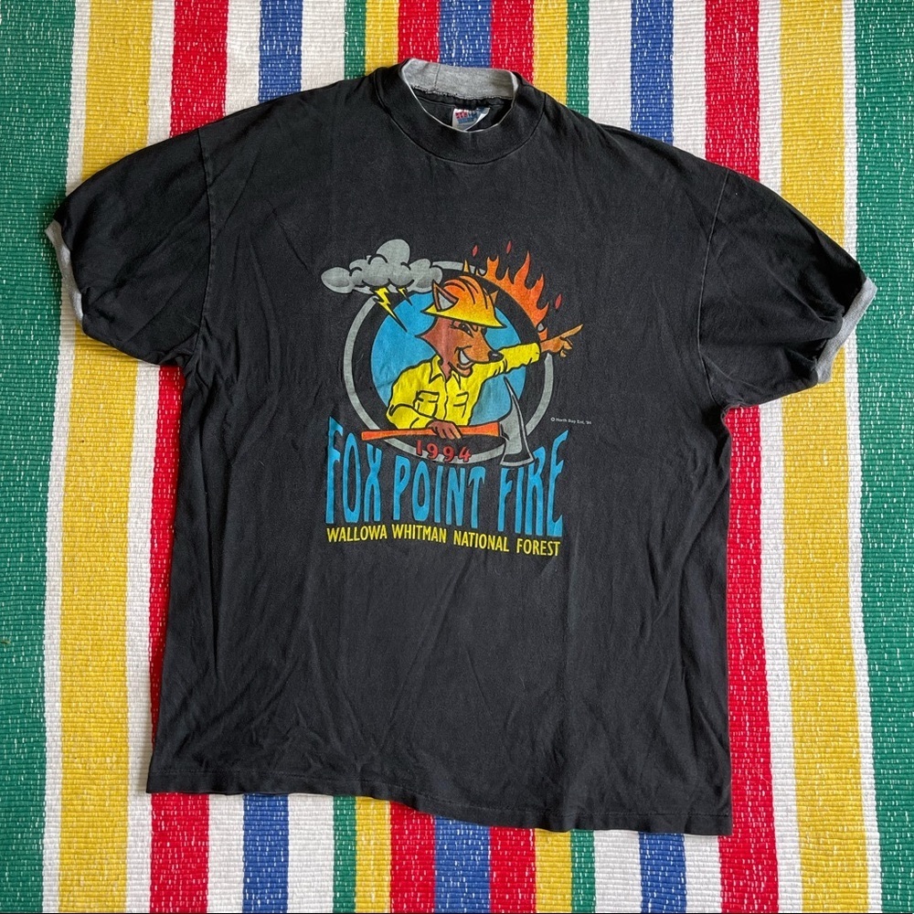 Vintage 🔥Fire T Shirt - Picture 1 of 3